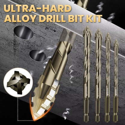 ⏳Time-Limited Special⏰4-Flute Eccentric Drill Bit Kit – Titanium-coated & multi-material ✨