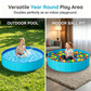 🏡💦Large Foldable Backyard Wading Pool for Whole Family & Pets – Instant Summer Fun For Kids & Year-Round Play 🏖️