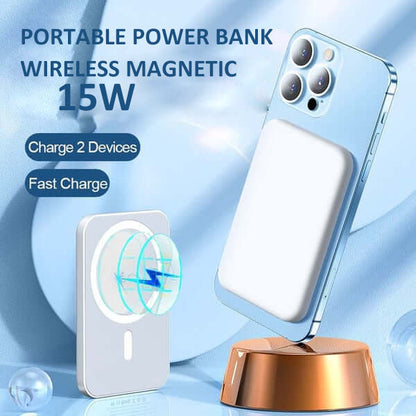 🔥Hot Sale 50% off🔥15W Fast Charge Portable Wireless Magnetic Power Bank