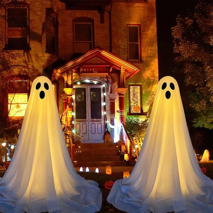 🎃 Outdoor Halloween Ghost Decorations – Remote LED Effects