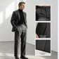Men’s Casual Pleated Wide-Leg Pants