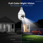 🔥All-New Upgrade✨4MP Light Bulb Security Camera 5G&2.4GHz Wireless Outdoor Indoor Camera with Night Vision