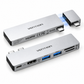 Type-C Dock with Multiple USB Ports, 6-in-2 Plug-and-Play