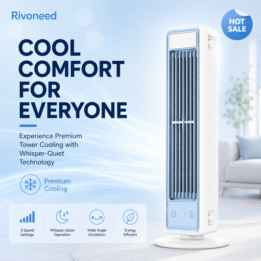 ❄️Portable USB Tower Fan (5 speeds) – compact, powerful, and versatile – perfect for the office, bedroom, and on the go