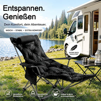 🪑Portable, adjustable folding chair for outdoor use – Lightweight, sturdy, and versatile – Ideal for the garden, camping, the beach, or the patio – Easy to transport and set up 🏕️✨