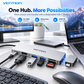 Type-C Dock with Multiple USB Ports, 6-in-2 Plug-and-Play