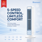 ❄️Portable USB Tower Fan (5 speeds) – compact, powerful, and versatile – perfect for the office, bedroom, and on the go