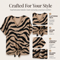 Women's V-Neck Tie-Front Zebra Print T-Shirt