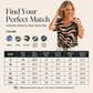 Women's V-Neck Tie-Front Zebra Print T-Shirt