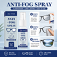 Multipurpose anti-fog spray for lenses and glass
