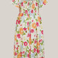 ⏰Summer Hot Sale 60% OFF💃Floral Smocked Square Neck Midi Dress with Pockets