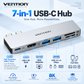 Type-C Dock with Multiple USB Ports, 6-in-2 Plug-and-Play