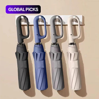 ⏰LAST DAY SALE 50% OFF🔥StormShield™ Automatic Folding Umbrella – Windproof, Waterproof & Compact ☔ with Loop Buckle for Everyday Carry 🌬️💧