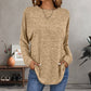 💎50% OFF! 💎 Casual Long-Sleeve Top – Soft Knit, Loose Fit & Versatile Style for All Body Types 🌸🧥