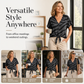 Women's V-Neck Tie-Front Zebra Print T-Shirt