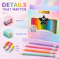 🎁50-Color Erasable Triangular Colored Pencils with Eraser Tips
