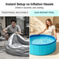 🏡💦Large Foldable Backyard Wading Pool for Whole Family & Pets – Instant Summer Fun For Kids & Year-Round Play 🏖️