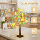 ✨Lighted Birch Egg Tree with 24 Colorful Eggs🌳💡