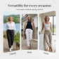 👖 50% OFF NOW! 🌿 Women's Elastic Waist Cotton Linen Wide Leg Pants – Breathable, Lightweight & Relaxed Fit ☀️