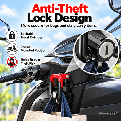 Front-Mounted Helmet Lock for Motorcycles