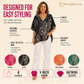 💃 Last Day Sale 50% Off 💐Women's Vacation Style Loose V-Neck Printed Top with Dolman Sleeves