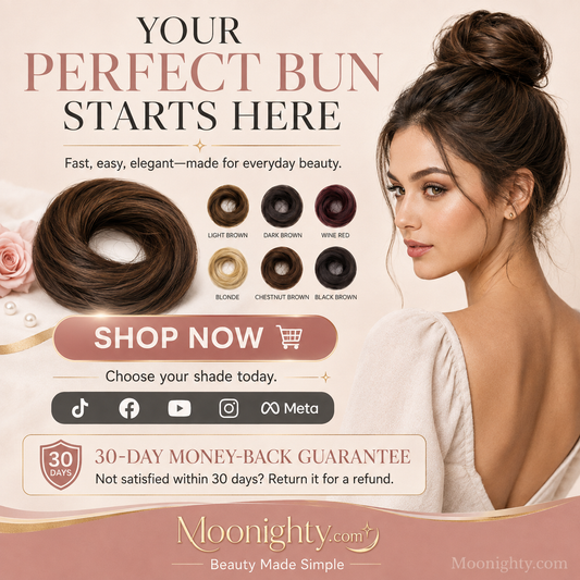🏆 Limited-time offer: Buy two, get one free🔥✨ Create a chic, effortless bun in a snap 💖