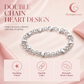Double Chain Heart Charm Bracelet