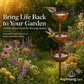 3-Tier Rustic Metal Bird Feeder & Drinker Stake