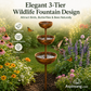 3-Tier Rustic Metal Bird Feeder & Drinker Stake