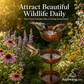 3-Tier Rustic Metal Bird Feeder & Drinker Stake