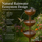 3-Tier Rustic Metal Bird Feeder & Drinker Stake