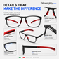 🕶️ Sporty, ultra-lightweight progressive glasses: blue light filter and lenses for near and far vision—comfortable for everyday use!