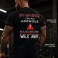 Self-deprecating tough-guy humor textile crew neck short-sleeved shirt