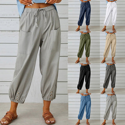 💎 50% OFF! 💎 2026 New Women's Summer Cotton Linen Wide-Leg Pants – Breathable, Wrinkle-Free & Relaxed Fit 🍃