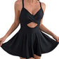 💥Last Day Special Sale 50% OFF🩱Women's Cutout One Piece Skirt Swimsuit
