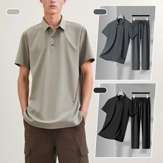 Men's Breathable Casual T-Shirt & Pants Set