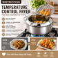 ⏳Time-Limited Special⏰Stainless Steel Tempura Fryer Pot – Thermometer, Drain Rack, Deep‑Body ✨