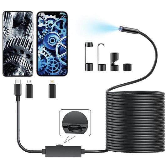 🏆LAST DAY SALE: 50%OFF!!🎁✨HD Endoscope Camera for iPhone & Android – 1920P Inspection Scope with 8 Adjustable LED Lights 🔍📱