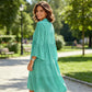Women's V-Neck Boho Print Dress
