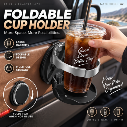 Foldable Car Door Cup Holder