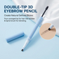 Water-resistant 2-in-1 mini eyebrow pencil and tinted eyebrow gel: long-lasting eyebrow makeup that creates natural and realistic lines that mimic individual hairs.