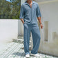🔥New Arrival 50%OFF💥Men's 2 Piece Set - Short Sleeve V-Neck Top and Pants
