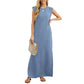 ⏳50% off! Women's summer dress – cotton blend, no-iron, side slit – loose fit, perfect for vacation and everyday wea