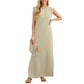 ⏳50% off! Women's summer dress – cotton blend, no-iron, side slit – loose fit, perfect for vacation and everyday wea