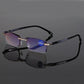 👓Frameless, ultralight reading glasses with a diamond-cut finish