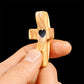 Heart Pattern Wooden Cross - Gift of Encouragement