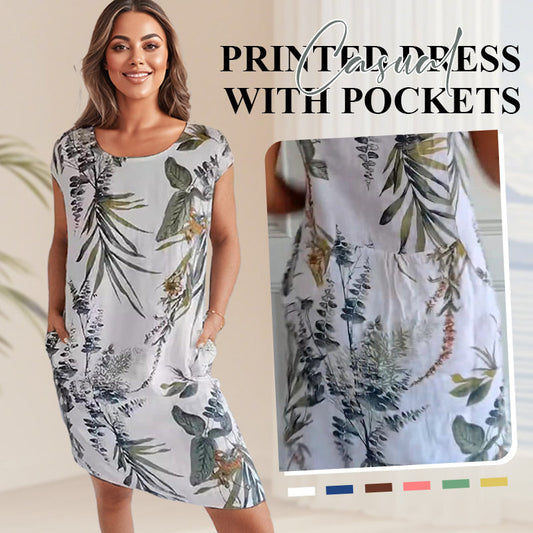 🌸Fashionable and elegant loose dresses with prints made of cotton and linen