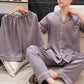 🔥HOT SALE-54% OFF🌬️Men's Summer 3-Piece Ice Silk Pajama Set: Shirt, Pants, and Shorts👕