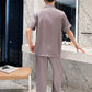 🔥HOT SALE-54% OFF🌬️Men's Summer 3-Piece Ice Silk Pajama Set: Shirt, Pants, and Shorts👕