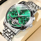 👑Skeletonized men's automatic watch - Visible mechanical movement | Stainless steel case